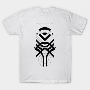 Geometric minimal black white abstract T-Shirt